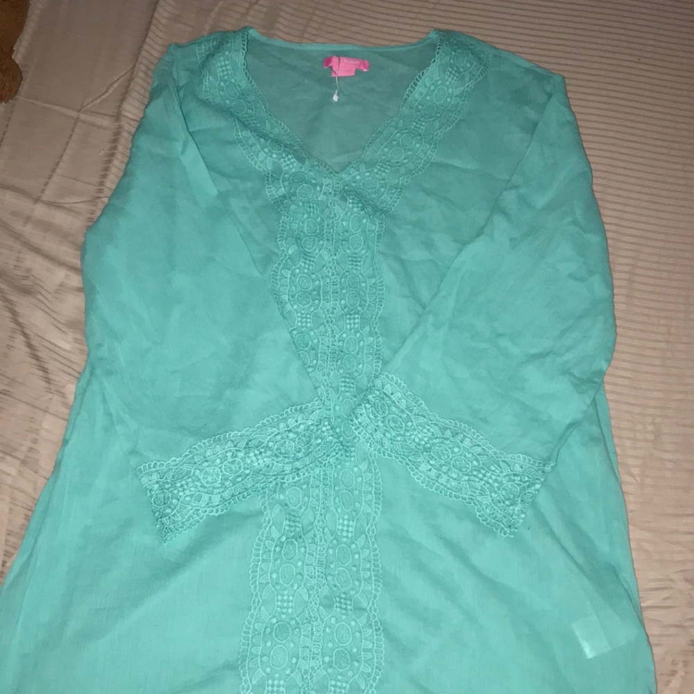 Turquoise pool cover up